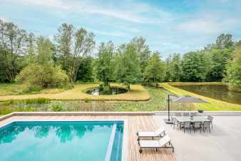 Ferienhaus fr 8 mit Pool und Angelteich in Couvin, Ardennen