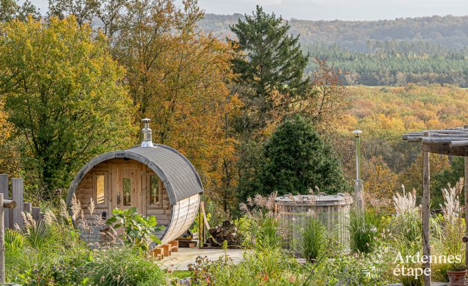 Unvergesslicher Aufenthalt in Villers-en-Fagne: Ferienhaus mit Sauna, Jacuzzi und atemberaubender Aussicht in den Ardennen.